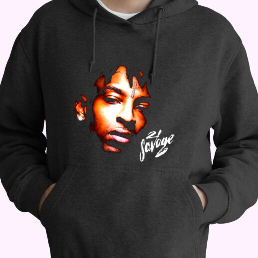 Trendy Homage 21 Savage Photoshoot Hoodie Style