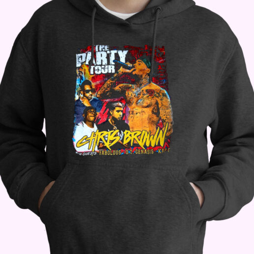 Trendy Homage Chris Brown The Party Tour Hoodie Style