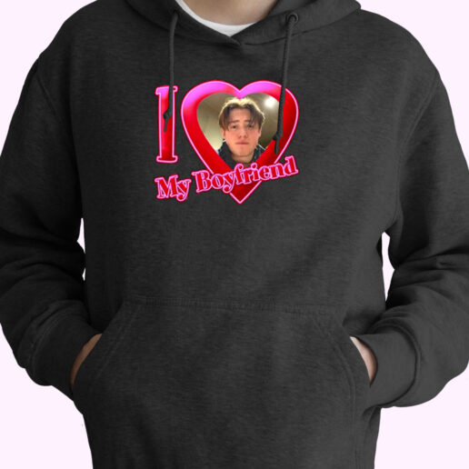 Trendy Homage I Love My Boyfriend Kit Connor Hoodie Style