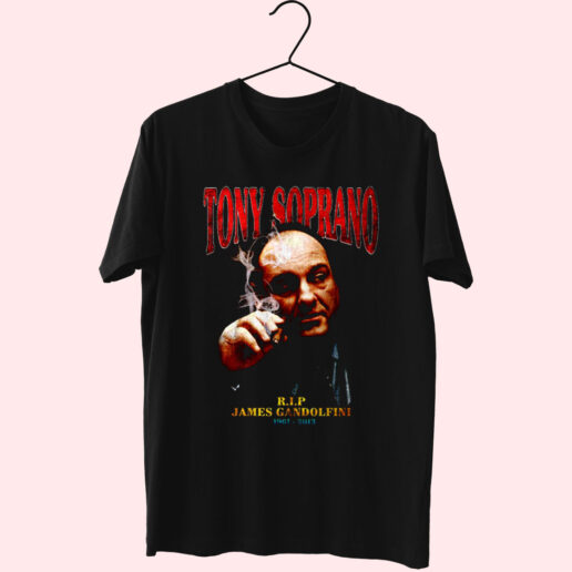 Trendy Homage Tony Soprano Rip James Gandolfint T Shirt Style