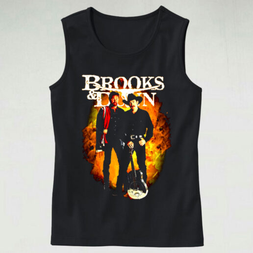 Trendy Tank Top Brooks And Dun Flame Design