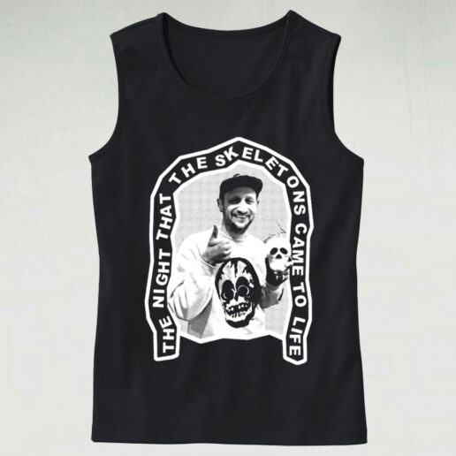 Trendy Tank Top Flashy Complicated Bone Money Design