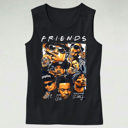 Trendy Tank Top Friends Rapper All Time Design