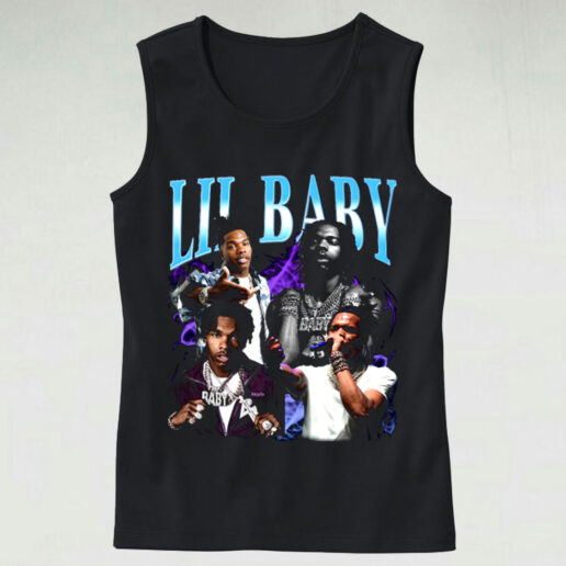 Trendy Tank Top Lil Baby Black Rapper Design