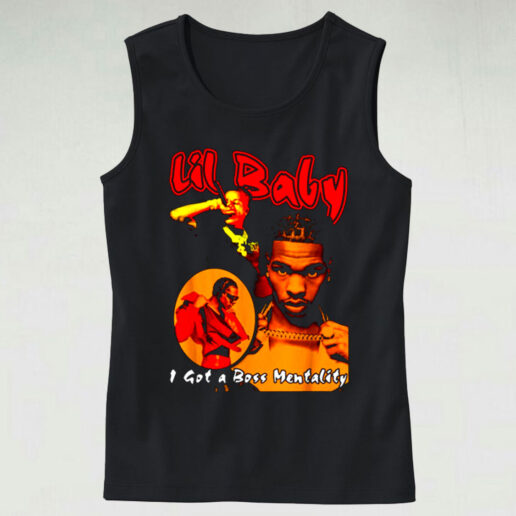 Trendy Tank Top Lil Baby I Gor Boss Mentality Design