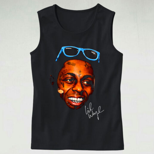 Trendy Tank Top Lil Wayne Face Photoshoot Design