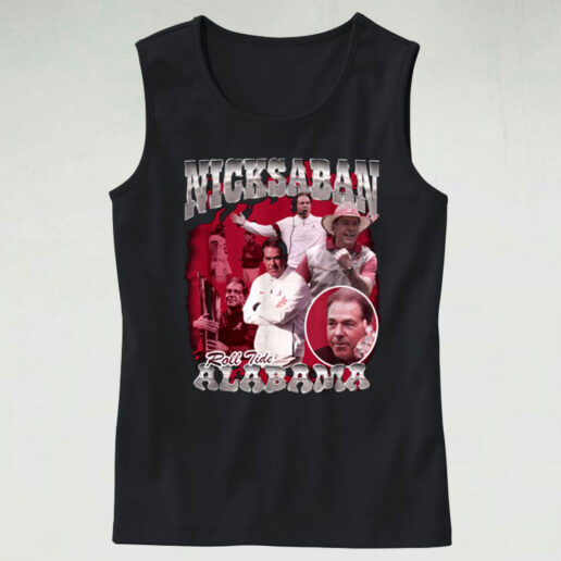 Trendy Tank Top Nick Saban Alabama Football Design