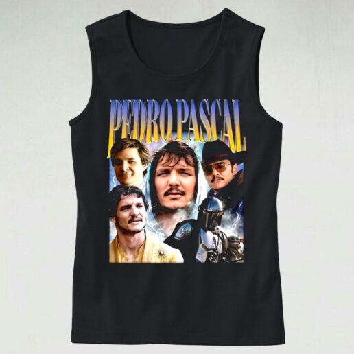 Trendy Tank Top Pedro Pascal Collage Homage Design