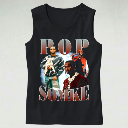 Trendy Tank Top Pop Smoke Savage Mode Design