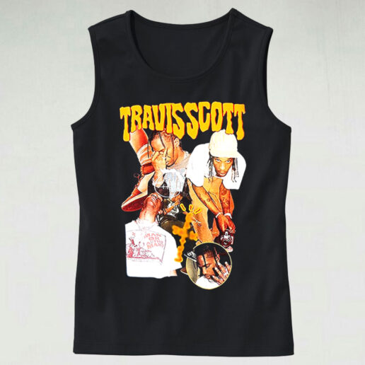 Trendy Tank Top Travis Scott Man Or Astro Man Design