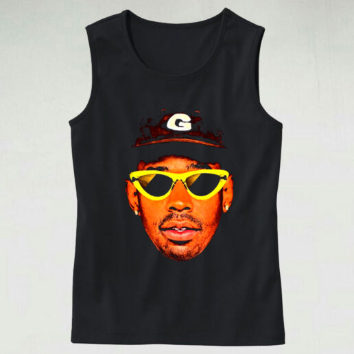 Trendy Tank Top Tyler The Creator Yellow Glasses Design