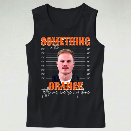 Trendy Tank Top Zach Bryan Mugshot Something In The Orange Design