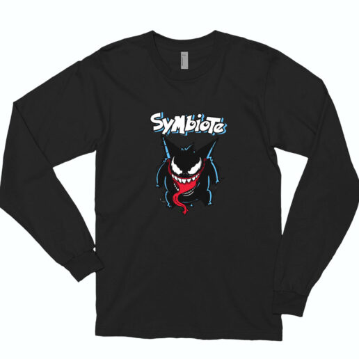 Venom Symbiotes Gengar Cute Long Sleeve Shirt Classic Style