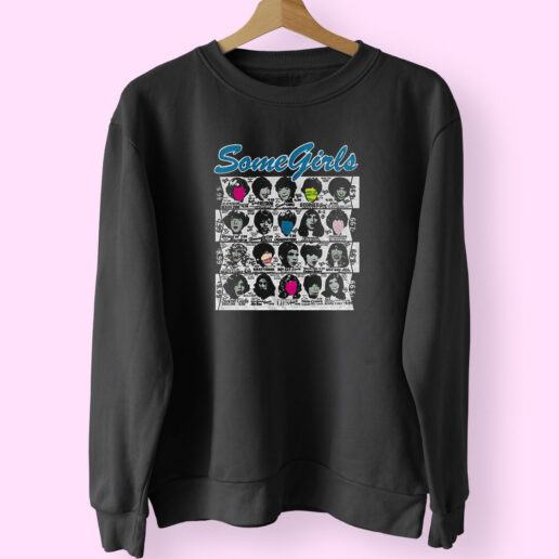 Vintage 1978 The Rolling Stones Some Girls Album Sweatshirt Design