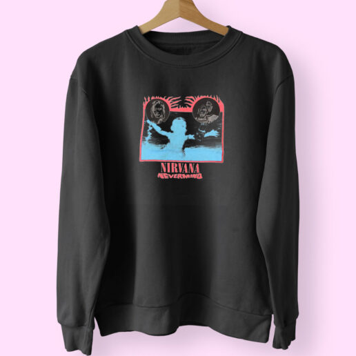 Vintage 1990 Nirvana Nevermind Europan Tour Sweatshirt Design