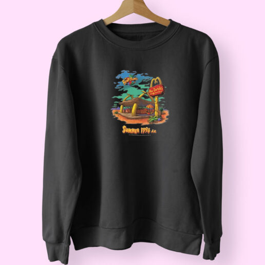 Vintage 1994 Mcdonald's Flintstones Sweatshirt Design