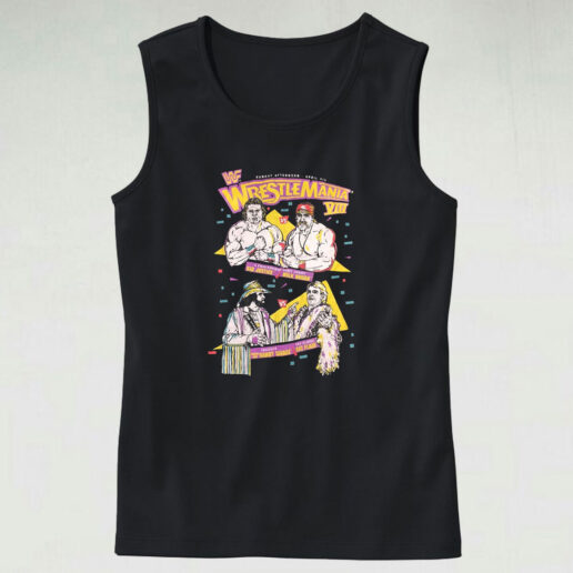 Vintage 1994 Wrestlemania Viii Tank Top Design