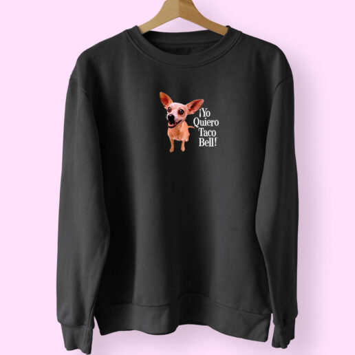 Vintage 1998 Taco Bell Yo Quiero Taco Sweatshirt Design