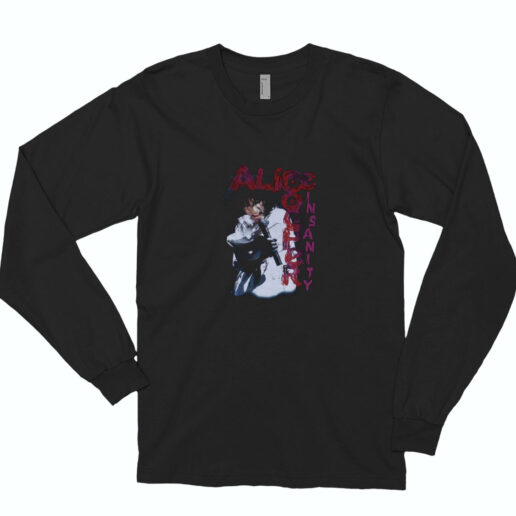 Vintage 1999 Alice Cooper Insanity Long Sleeve Shirt Classic Style