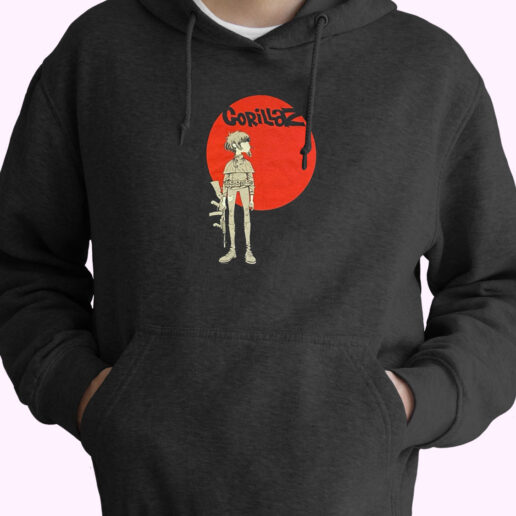 Vintage 2010 Gorillaz Noodle Plastic Beach Rock Band Hoodie Design