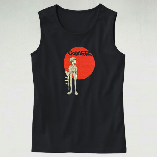 Vintage 2010 Gorillaz Noodle Plastic Beach Rock Band Tank Top Design