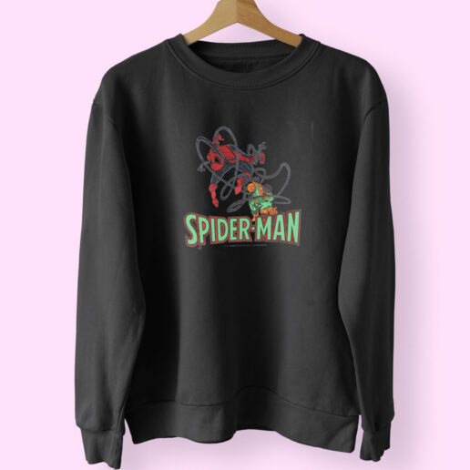 Vintage 80's Spiderman Doc Octopus Sweatshirt Design