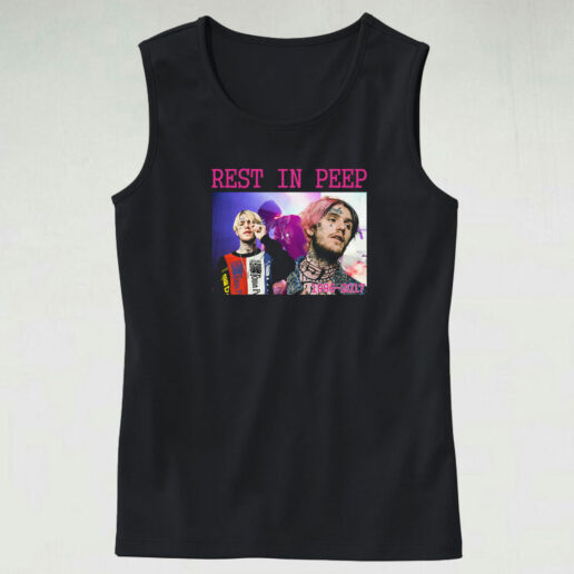 Vintage Lil Peep Rest In Peace Retro Tank Top Design