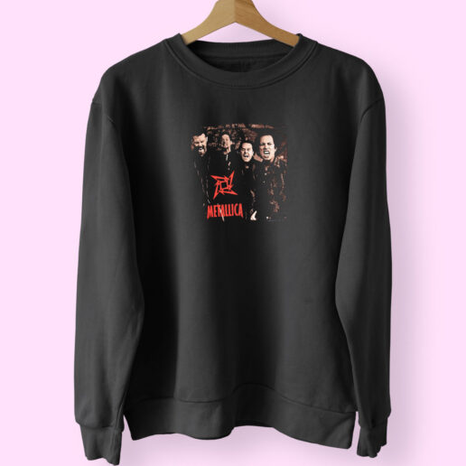 Vintage Metallica On The Load Again Tour Heavy Metal Band Sweatshirt Design