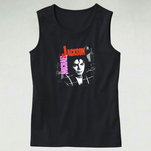 Vintage Michael Jackson Bad Tour 1988 Tank Top Design