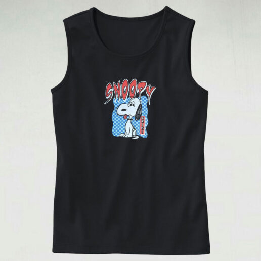 Vintage Retro Peanuts Snoopy Tank Top Design