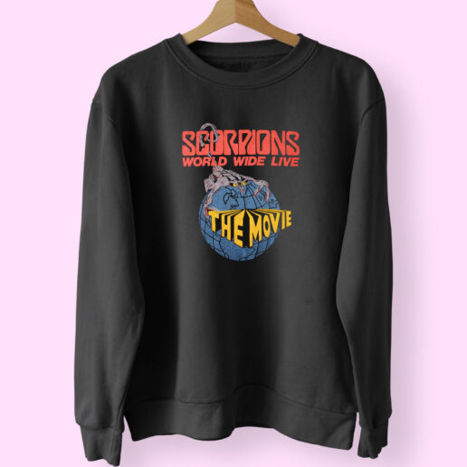Vintage Scorpions World Wide Live The Movie Sweatshirt Design