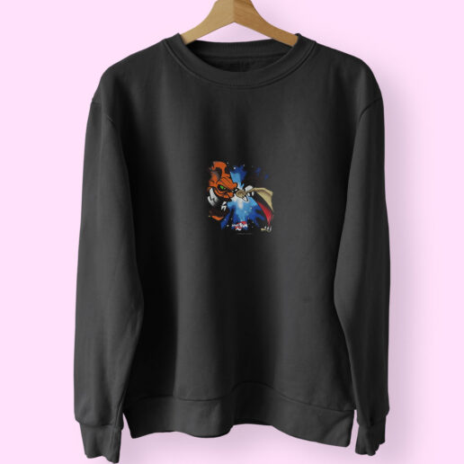 Vintage Space Jam Taz Monster Sweatshirt Design