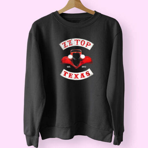 Zz Top Texas Rock Band Graphic Vintage Sweatshirt Design