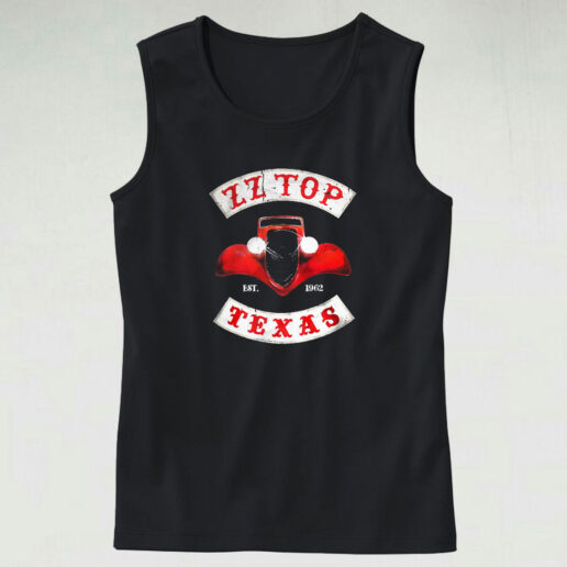 Zz Top Texas Rock Band Graphic Vintage Tank Top Design