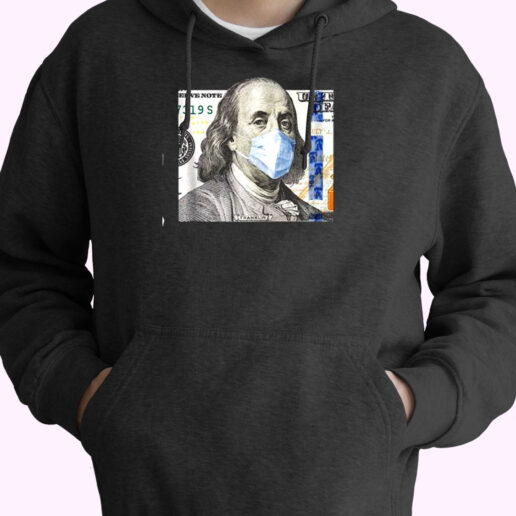 100 Dollar Bill Benjamin Franklin Face Mask President Cash Essential Hoodie