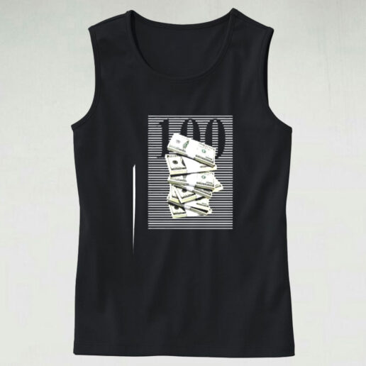 100 Stack Money Graphic Tank Top