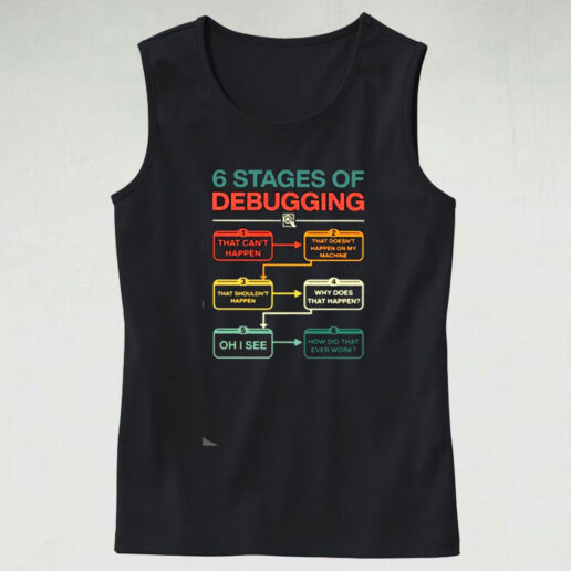 6 Stages Of Debugging Graphic Tank Top