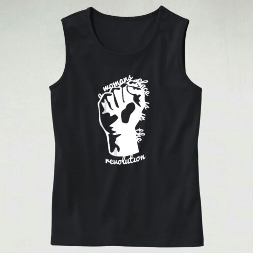 A Woman Place Is In The Revolution Black Lives Matter Symbol Graphic Tank Top