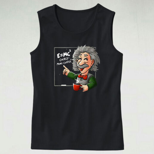 Albert Einstein Physicist Coffee Equation Graphic Tank Top