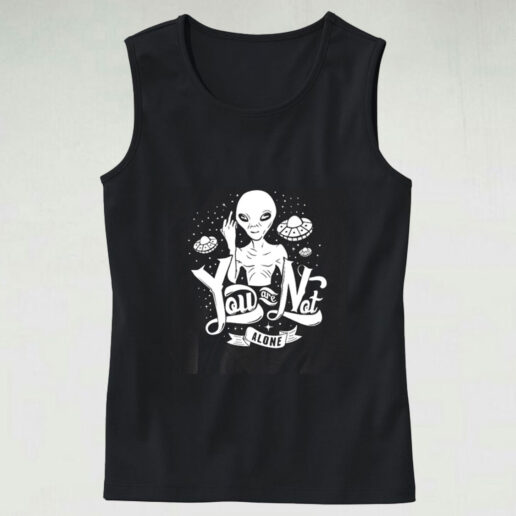 Alien Space Galaxy Not Alone Graphic Tank Top