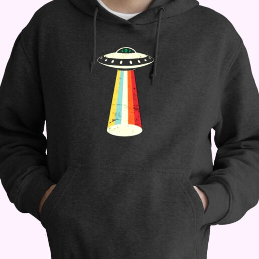 Alien Vintage Ufo Space Ship Essential Hoodie