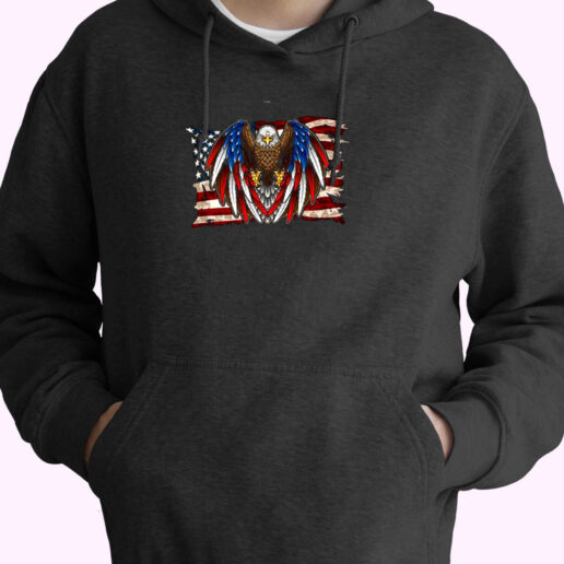 American Flag Patriotic Eagle Essential Hoodie