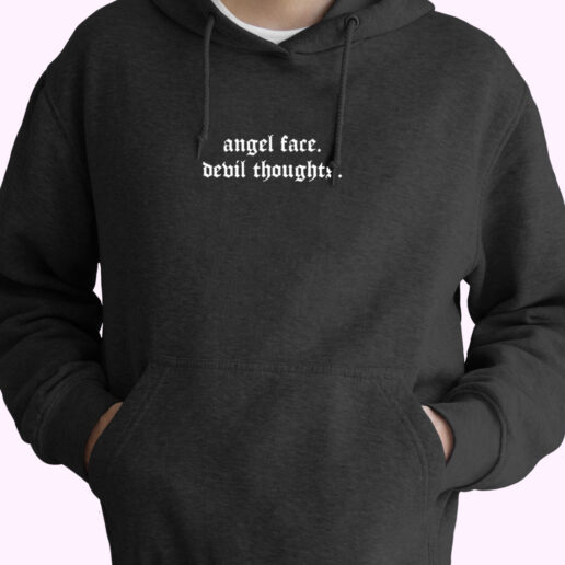 Angel Face Devil Thoughts Essential Hoodie
