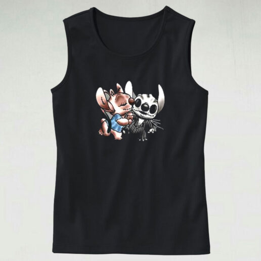 Angel Kissing Stitch Nightmare Before Christmas Graphic Tank Top