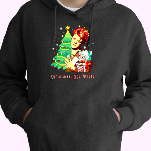 Angela Lansbury Christmas She Wrote Essential Hoodie