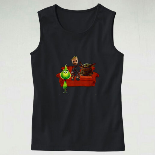 Baby Friends Baby Yoda Baby Groot And Baby Grinch Graphic Tank Top