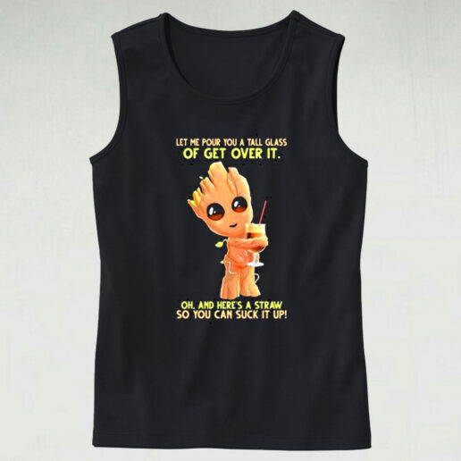 Baby Groot Gud Coffee Let Me Pour You A Tall Glass Graphic Tank Top