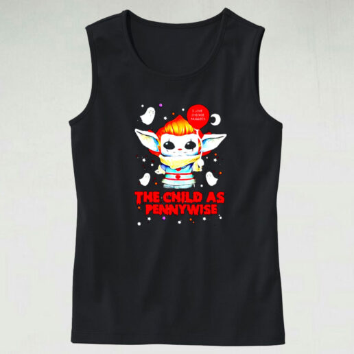 Baby Yoda I Love Chickie Nuggies The Child As Pennywise Graphic Tank Top