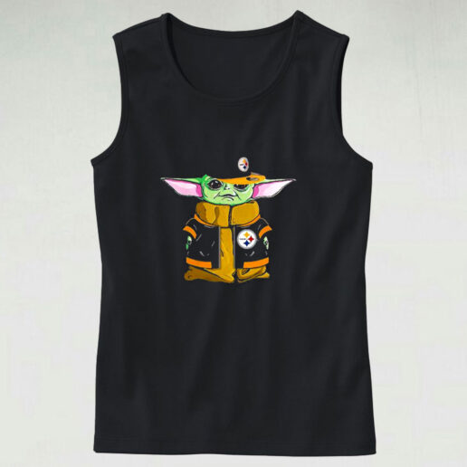 Baby Yoda Pittsburgh Steelers Lover Graphic Tank Top