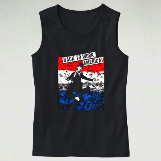 Back To Work America Graphic Tank Top